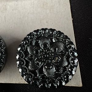 Vintage Antique BlackGlass Buttons